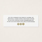 Eenvoudig voeg uw Logo witte label met kledingprij Mini Visitekaartjes (Achterkant)