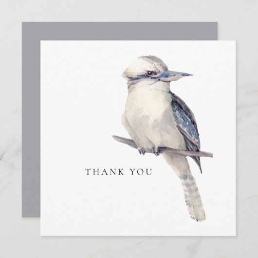 Eenvoudig vogelletterlijk Dank je eigen bericht Kaart (Voorkant / Achterkant)