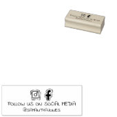 Eenvoudig volgen op sociale media rubberstempel (Gestempeld)