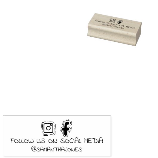 Eenvoudig volgen op sociale media rubberstempel (Gestempeld)