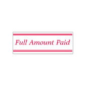 Eenvoudig "volledig betaald bedrag" Rubberstempel Zelfinktende Stempel (Design)