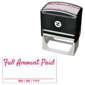 Eenvoudig "volledig betaald bedrag" Rubberstempel Zelfinktende Stempel (In situ)