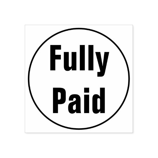 Eenvoudig "volledig betaald" rubberen stempel (Afrduk)