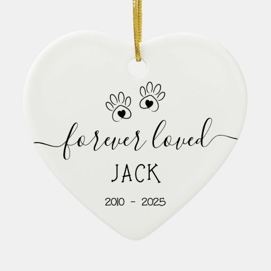 Eenvoudig voor altijd geliefd huisdier keramisch ornament (Voorkant)
