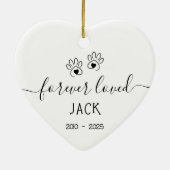 Eenvoudig voor altijd geliefd huisdier keramisch ornament (Achterkant)