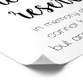 Eenvoudig voor altijd gereserveerd | Black Script  Poster (Hoek)