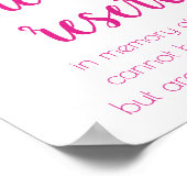 Eenvoudig voor altijd gereserveerd | Hot Pink Memo Poster (Hoek)