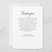 Eenvoudig voor altijd in ons hart Foto Begrafenis Bedankkaart (Achterkant)