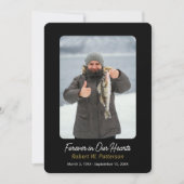 Eenvoudig voor altijd in ons hart Foto Begrafenis Bedankkaart (Voorkant)