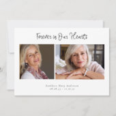 Eenvoudig voor altijd in ons hart Foto's Sympathie Bedankkaart (Voorkant)