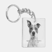 Eenvoudig voor altijd in onze harten Foto van huis Sleutelhanger (Voorkant Links)