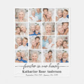 Eenvoudig voor altijd in onze harten Multi Photo M Fleece Deken (Voorkant)