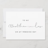 Eenvoudig voor mijn broer in de wet op mijn trouwd kaart (Voorkant)