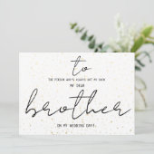 Eenvoudig voor mijn broer op onze huwelijksdag (Staand voorkant)