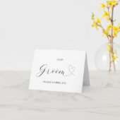 Eenvoudig voor mijn bruidegom bruiloft dag hart kaart (Gele Bloem)