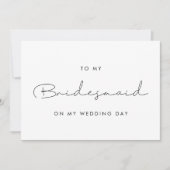 Eenvoudig voor mijn bruidsmeisje op mijn trouwdag  kaart (Voorkant)