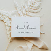 Eenvoudig voor mijn moeder op mijn trouwdagkaart kaart