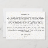 Eenvoudig voor mijn ouders op mijn huwelijksdag (Achterkant)