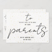 Eenvoudig voor mijn ouders op mijn huwelijksdag (Voorkant / Achterkant)