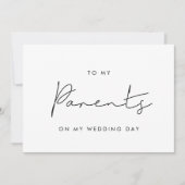 Eenvoudig voor mijn ouders op mijn trouwdagkaart kaart (Voorkant)