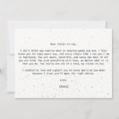 Eenvoudig voor mijn schoonzuster op onze huwelijks (Achterkant)