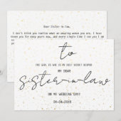 Eenvoudig voor mijn schoonzuster op onze huwelijks (Voorkant / Achterkant)