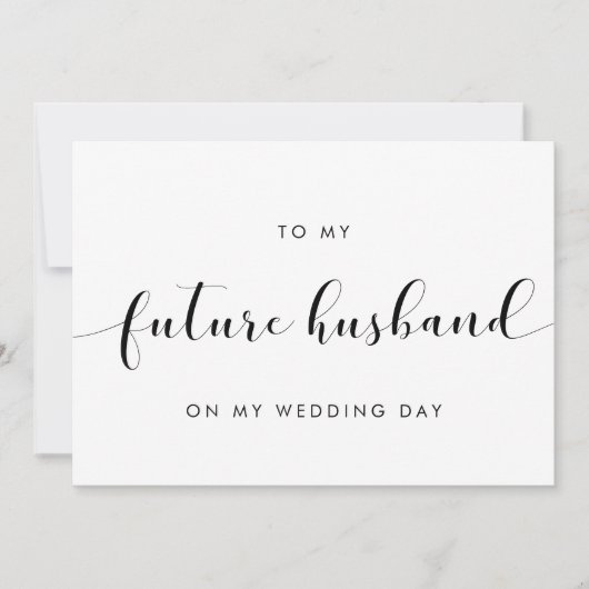Eenvoudig voor mijn toekomstige echtgenoot trouwda kaart (Voorkant)