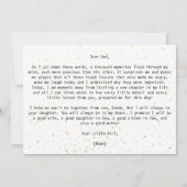 Eenvoudig voor mijn vader op onze huwelijksdag Naa (Achterkant)