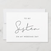 Eenvoudig voor mijn zus op mijn trouwdagkaart kaart (Voorkant)
