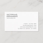 Eenvoudig Voorgemaakt Monogram Logo Modern Visitekaartje (Achterkant)