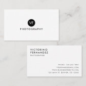 Eenvoudig Voorgemaakt Monogram Logo Modern Visitekaartje (Voorkant / Achterkant)