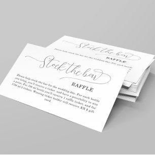 Eenvoudig Voorraad het bar Vrijgezellenfeest Informatiekaartje