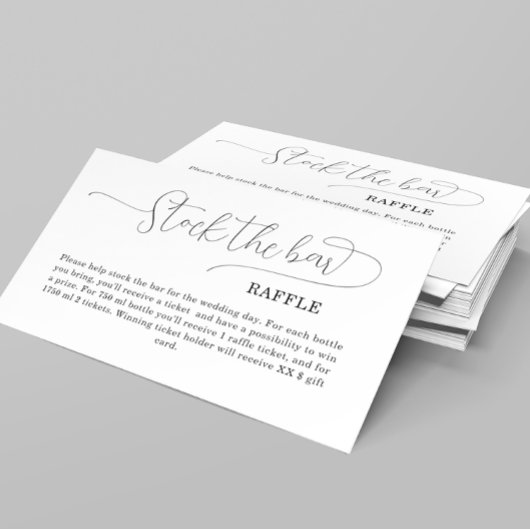 Eenvoudig Voorraad het bar Vrijgezellenfeest Informatiekaartje