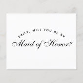 Eenvoudig Voorstel Voor Bruidsmeisje (Voorkant)
