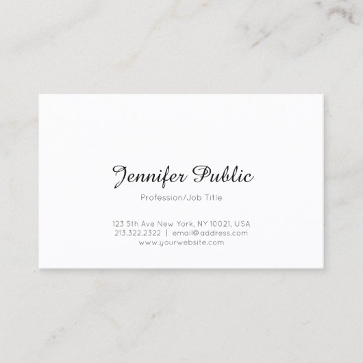 Eenvoudig vormende, moderne, minimalistische grafi visitekaartje (Voorkant)