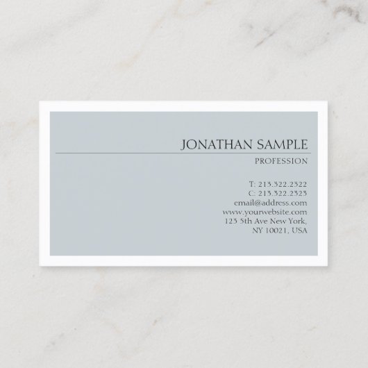 Eenvoudig vormig design met elegante vormgeving visitekaartje (Achterkant)