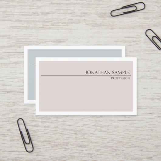 Eenvoudig vormig design met elegante vormgeving visitekaartje (Voorkant / Achterkant in situ)