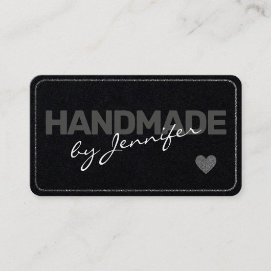 Eenvoudig vormig handgemaakt minimalistisch design visitekaartje (Voorkant)