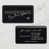 Eenvoudig vormig handgemaakt minimalistisch design visitekaartje (Voorkant / Achterkant)