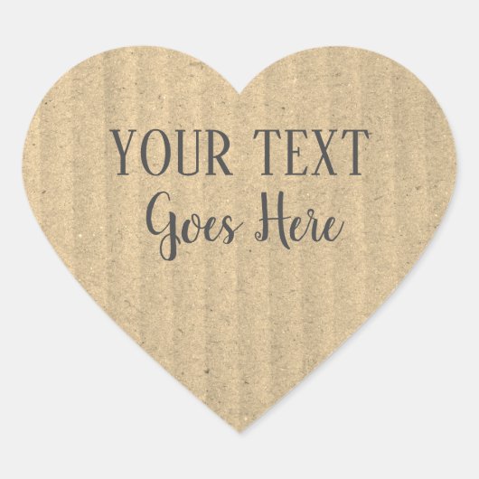 Eenvoudig vormig handgemaakt productpapier hart sticker (Voorkant)