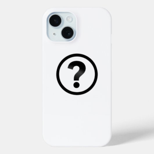 Eenvoudig vraagteken Case-Mate iPhone case (Achterkant)