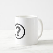 Eenvoudig vraagteken koffiemok (Voorkant rechts)