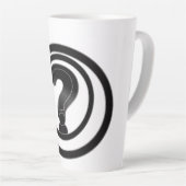 Eenvoudig vraagteken latte mok (Rechterhoek)