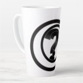 Eenvoudig vraagteken latte mok (Linkerhoek)