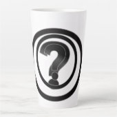 Eenvoudig vraagteken latte mok (Voorkant)