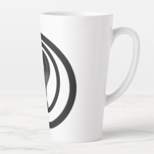 Eenvoudig vraagteken latte mok (Rechts)