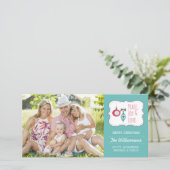 Eenvoudig Vrede, vreugde en liefde Kerstkaart (Staand voorkant)