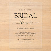 Eenvoudig Vrijgezellenfeest Acryl Uitnodigingen (Voorkant)