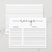 Eenvoudig Vrijgezellenfeest Calligrafie Kaart ontv (Voorkant / Achterkant)