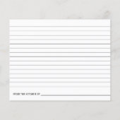 Eenvoudig Vrijgezellenfeest Calligrafie Kaart ontv (Achterkant)